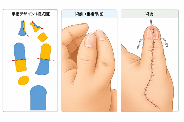 複雑な母指多指症に対する手術